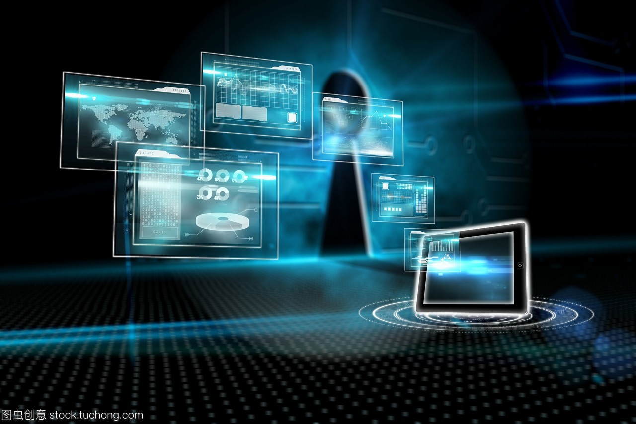 业务接口与平板电脑的复合图像应用